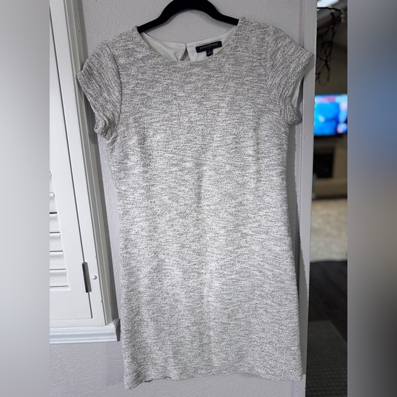 Banana Republic Cream with gold and gray accents textured Dress - Picture 1 of 6